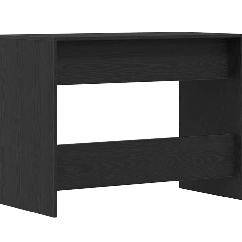 vidaXL Bureau 101x50x76,5 cm spaanplaat zwart eikenkleurig