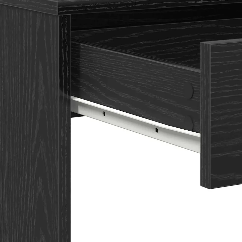 vidaXL Bureau 101x50x76,5 cm spaanplaat zwart eikenkleurig
