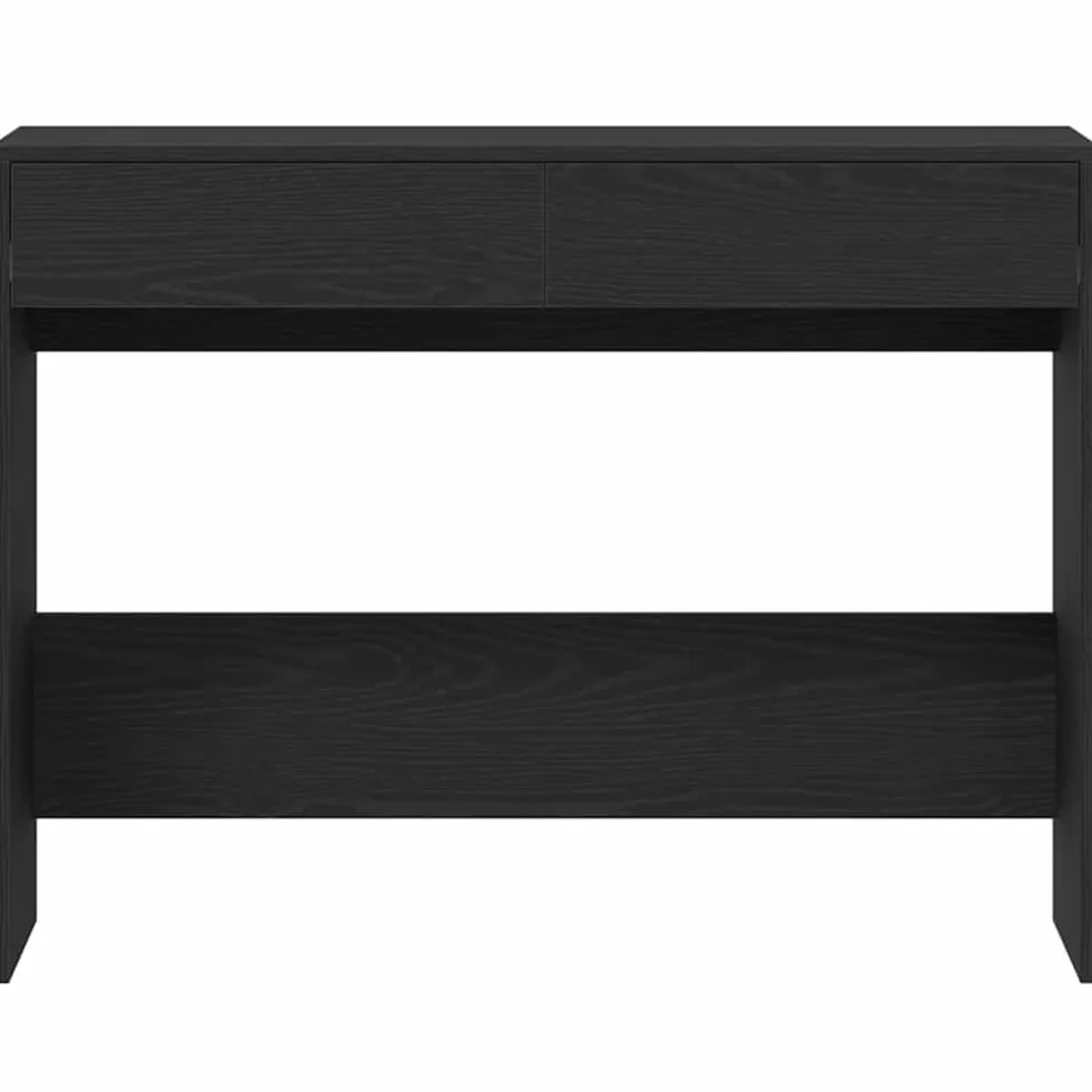 vidaXL Bureau 101x50x76,5 cm spaanplaat zwart eikenkleurig