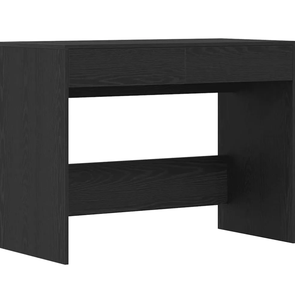 vidaXL Bureau 101x50x76,5 cm spaanplaat zwart eikenkleurig