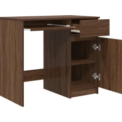 vidaXL Bureau 86x49x76 cm spaanplaat bruin eikenkleurig
