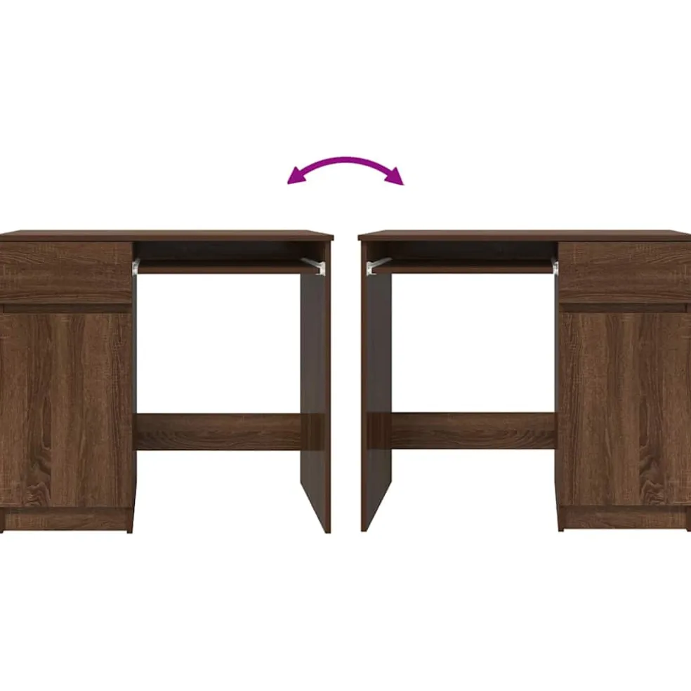 vidaXL Bureau 86x49x76 cm spaanplaat bruin eikenkleurig