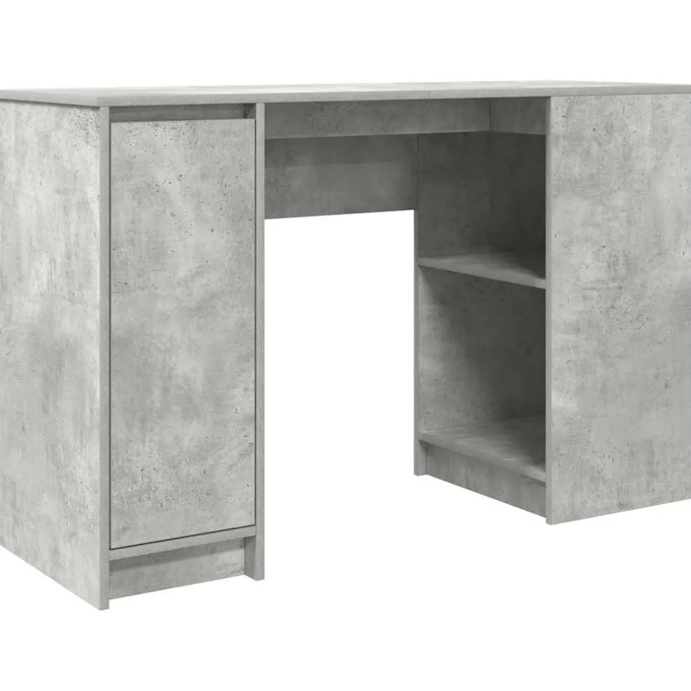 vidaXL Bureau 120x42x76 cm spaanplaat betongrijs