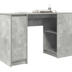 vidaXL Bureau 120x42x76 cm spaanplaat betongrijs