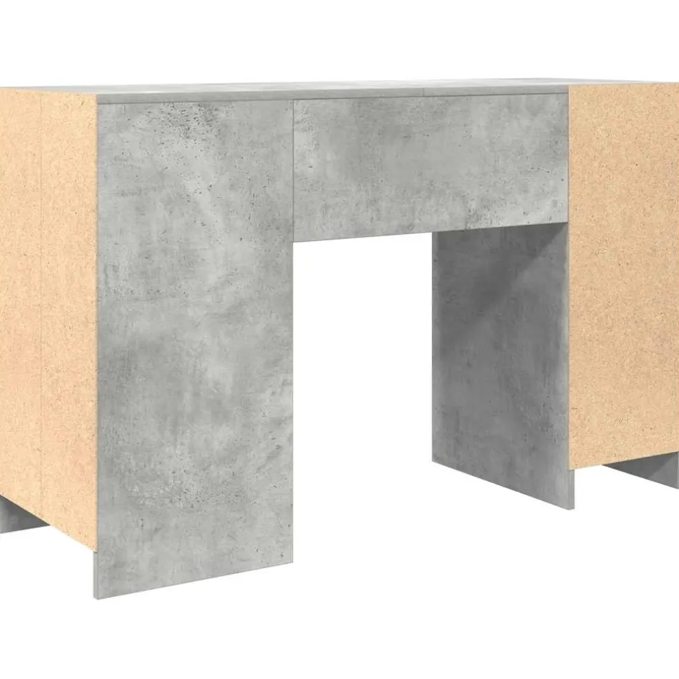 vidaXL Bureau 120x42x76 cm spaanplaat betongrijs