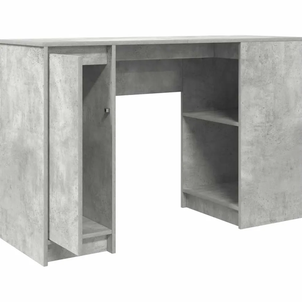 vidaXL Bureau 120x42x76 cm spaanplaat betongrijs