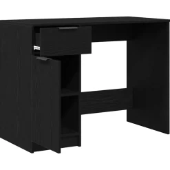 vidaXL Bureau Zwart Eiken Bewerkt hout 100 x 50 x 75 cm