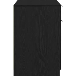 vidaXL Bureau Zwart Eiken Bewerkt hout 100 x 50 x 75 cm