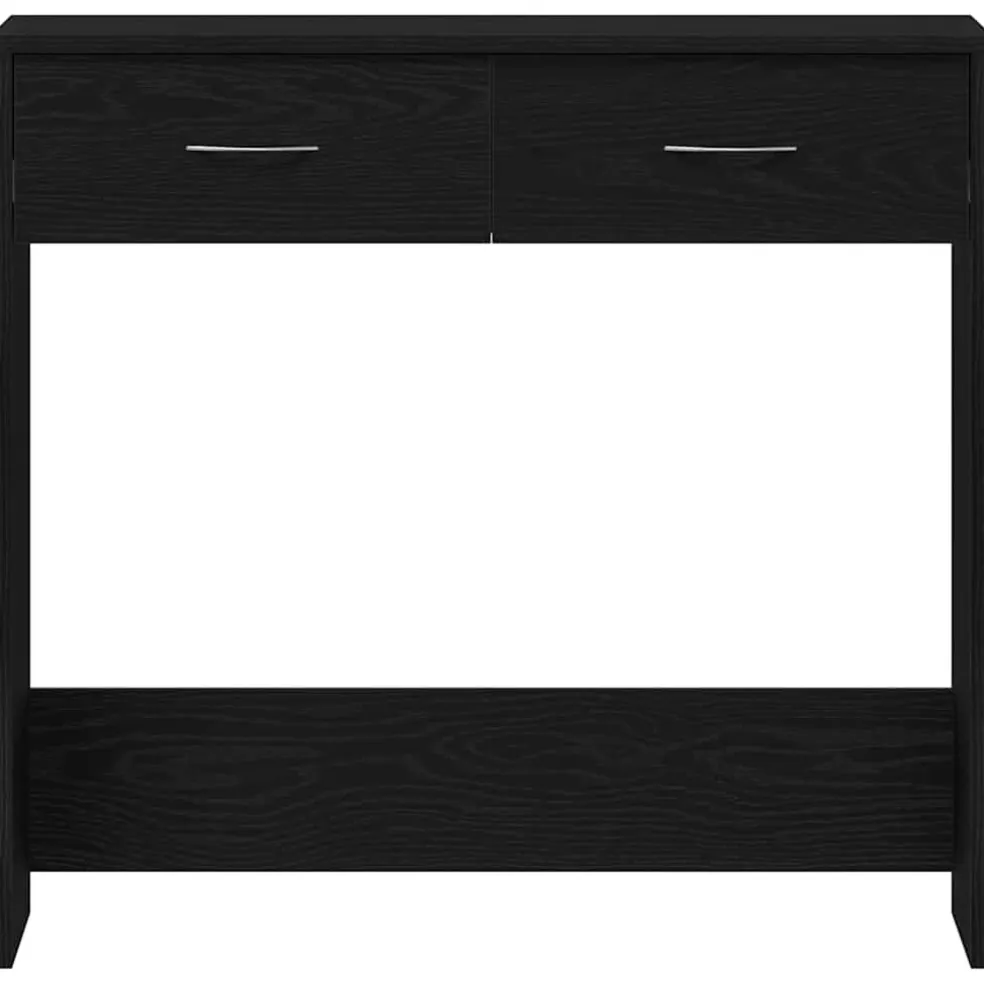 vidaXL Bureau Zwart Eiken Bewerkt hout 80 x 40 x 75 cm