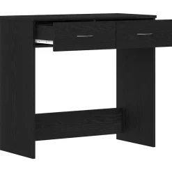 vidaXL Bureau Zwart Eiken Bewerkt hout 80 x 40 x 75 cm