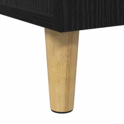 vidaXL Bureau Zwart Eiken Bewerkt hout 140 x 50 x 75 cm