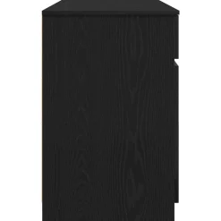 vidaXL Bureau Zwart eiken Bewerkt hout 140 x 49 x 76 cm