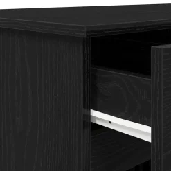 vidaXL Bureau Zwart eiken Bewerkt hout 140 x 49 x 76 cm