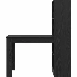 vidaXL Bureau Zwart Eiken Bewerkt hout 122 x 67 x 145 cm