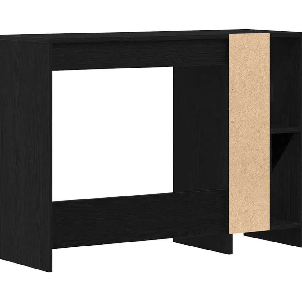 vidaXL Bureau Zwart Eiken Bewerkt hout 102,5 x 35 x 75 cm