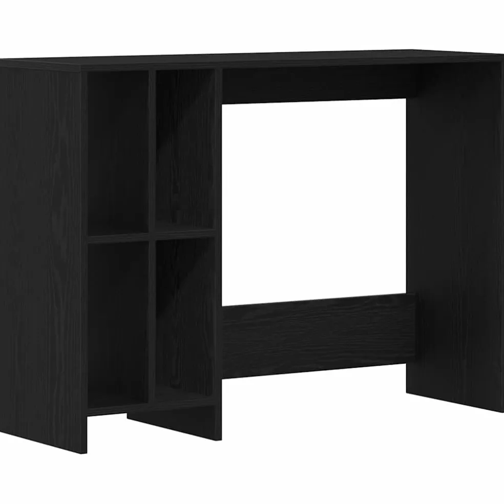 vidaXL Bureau Zwart Eiken Bewerkt hout 102,5 x 35 x 75 cm