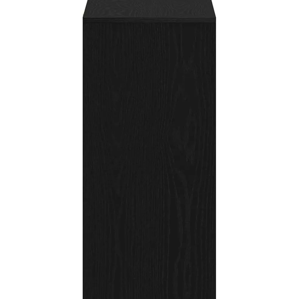 vidaXL Bureau Zwart Eiken Bewerkt hout 102,5 x 35 x 75 cm