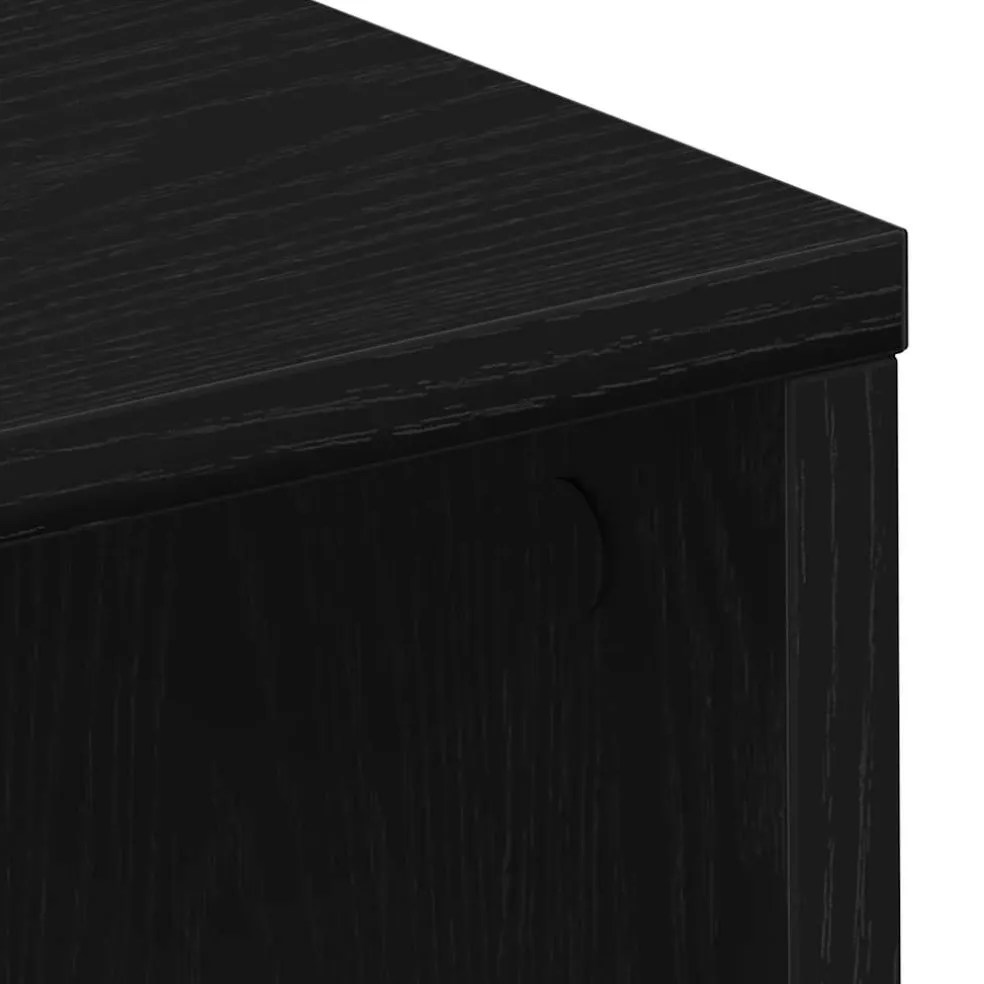 vidaXL Bureau Zwart Eiken Bewerkt hout 102,5 x 35 x 75 cm