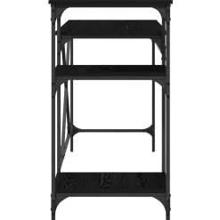 vidaXL Bureau Zwart Eiken Bewerkt hout 135 x 50 x 90 cm