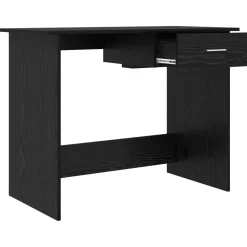 vidaXL Bureau Zwart Eiken 100 x 50 x 76 cm Bewerkt hout