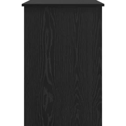 vidaXL Bureau Zwart Eiken 100 x 50 x 76 cm Bewerkt hout