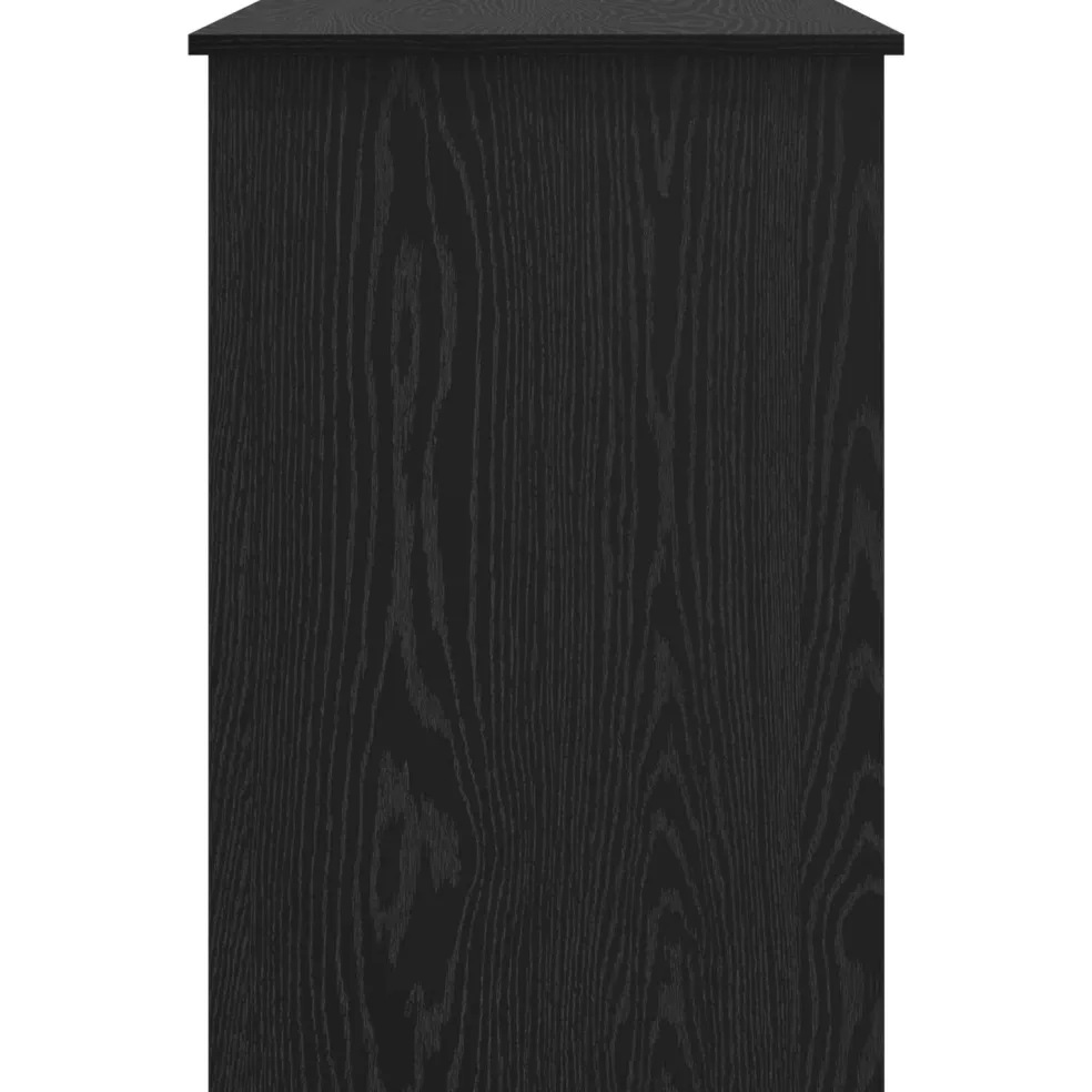 vidaXL Bureau Zwart Eiken 100 x 50 x 76 cm Bewerkt hout