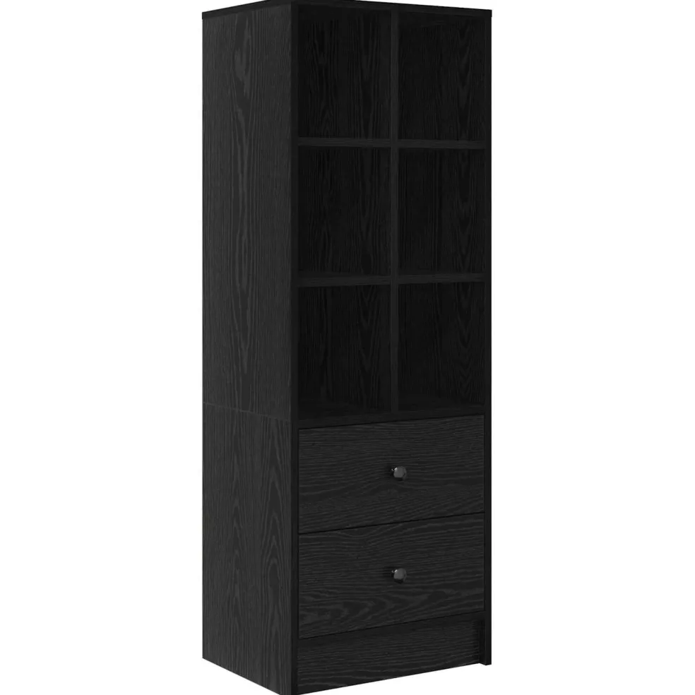 vidaXL Bureau Zwart Eiken 145.5 x 50 x 127 cm 2 st