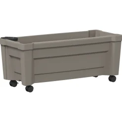 vidaXL Calypso plantenbak met wielen PP Grijs
