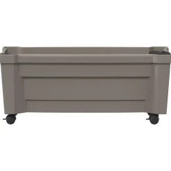 vidaXL Calypso plantenbak met wielen PP Grijs