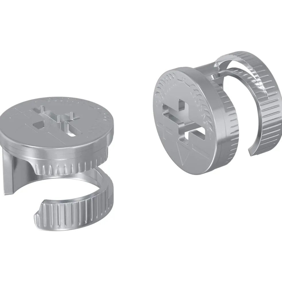 vidaXL Cam Lock Moeren 2 st Zilver 12 x 10 mm Metaal
