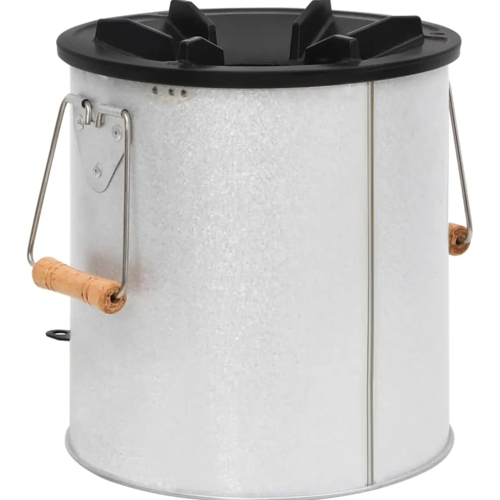 vidaXL Camping houtkachel 45x25x26 cm staal zilverkleurig