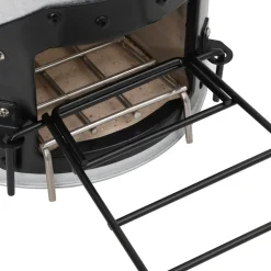 vidaXL Camping houtkachel 45x25x26 cm staal zilverkleurig