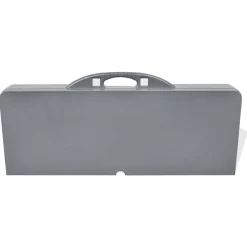 vidaXL Campingset inklapbaar lichtgewicht 120x60 cm aluminium grijs