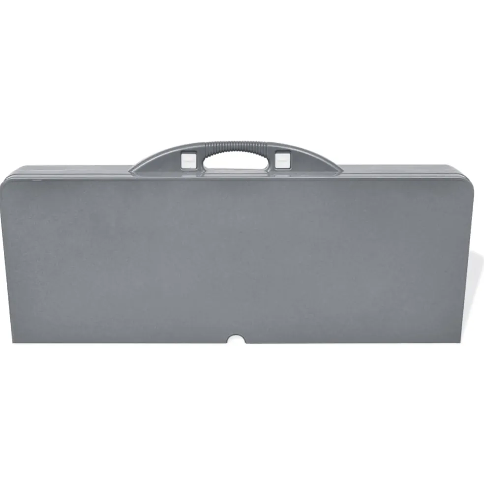 vidaXL Campingset inklapbaar lichtgewicht 120x60 cm aluminium grijs