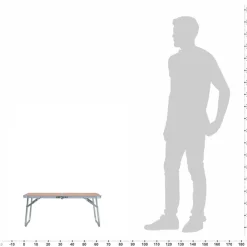 vidaXL Campingtafel inklapbaar 60x40 cm aluminium bruin