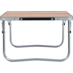 vidaXL Campingtafel inklapbaar 60x40 cm aluminium bruin