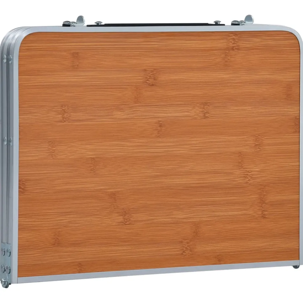 vidaXL Campingtafel inklapbaar 60x40 cm aluminium bruin