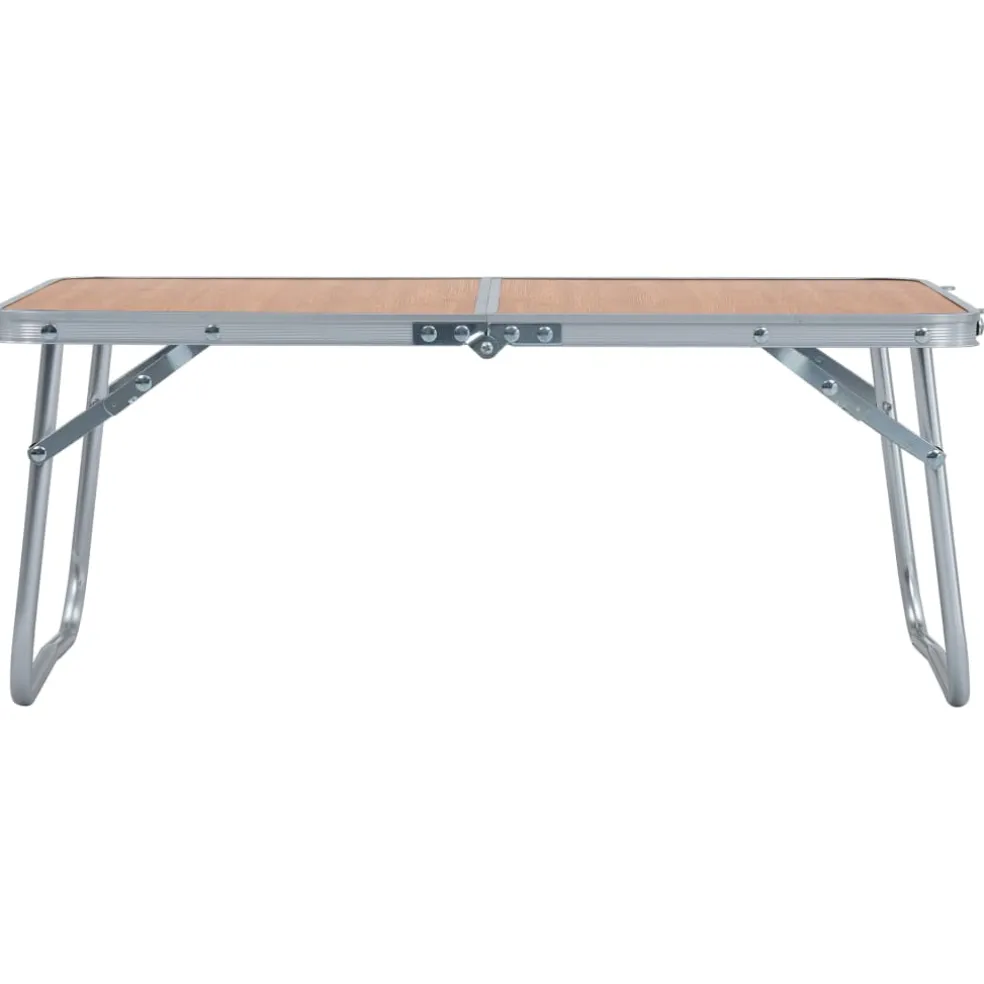 vidaXL Campingtafel inklapbaar 60x40 cm aluminium bruin