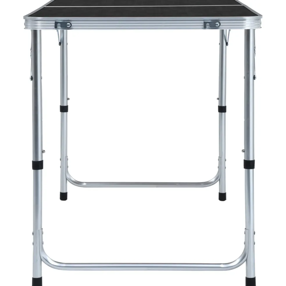 vidaXL Campingtafel inklapbaar 120x60 cm aluminium grijs