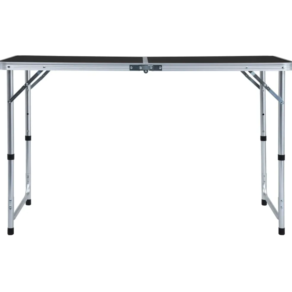 vidaXL Campingtafel inklapbaar 120x60 cm aluminium grijs