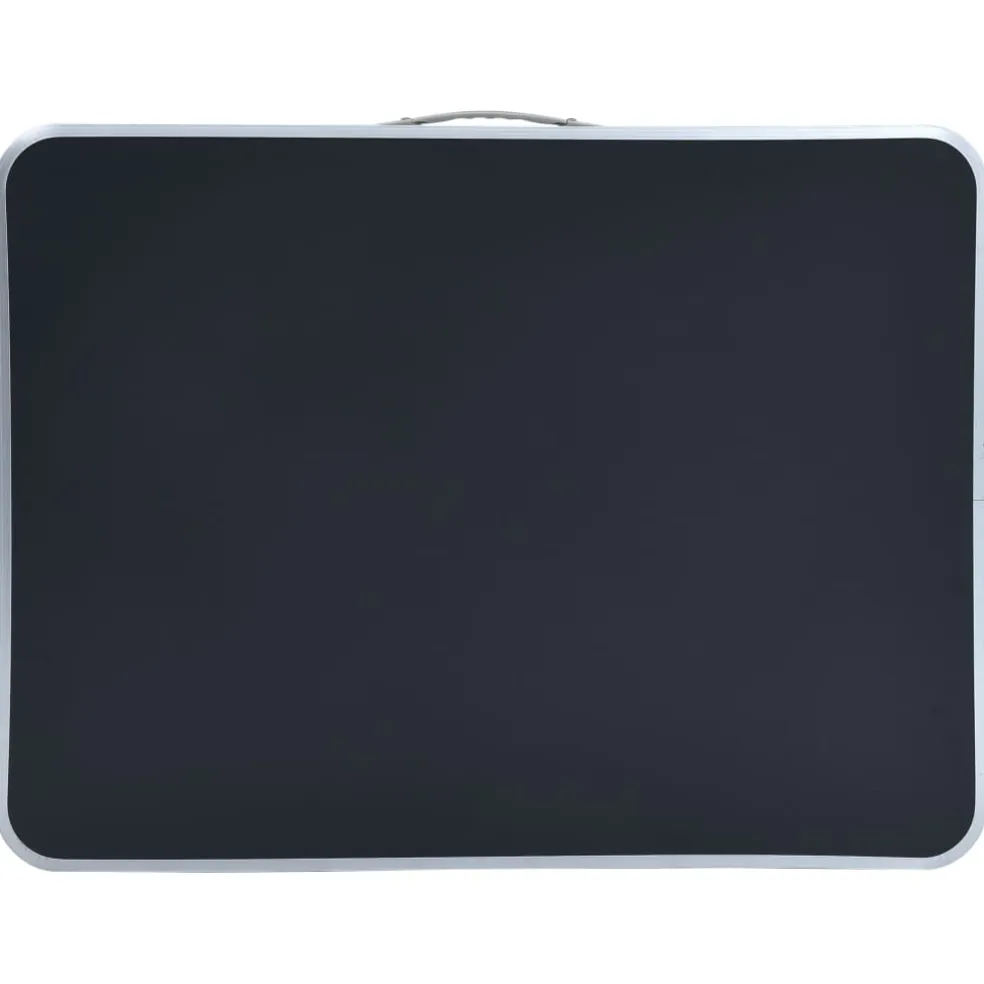 vidaXL Campingtafel inklapbaar met metalen frame 80x60 cm grijs