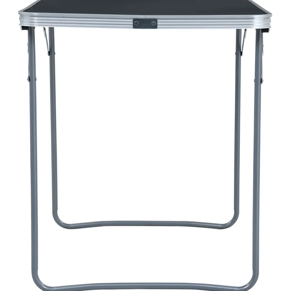vidaXL Campingtafel inklapbaar met metalen frame 80x60 cm grijs