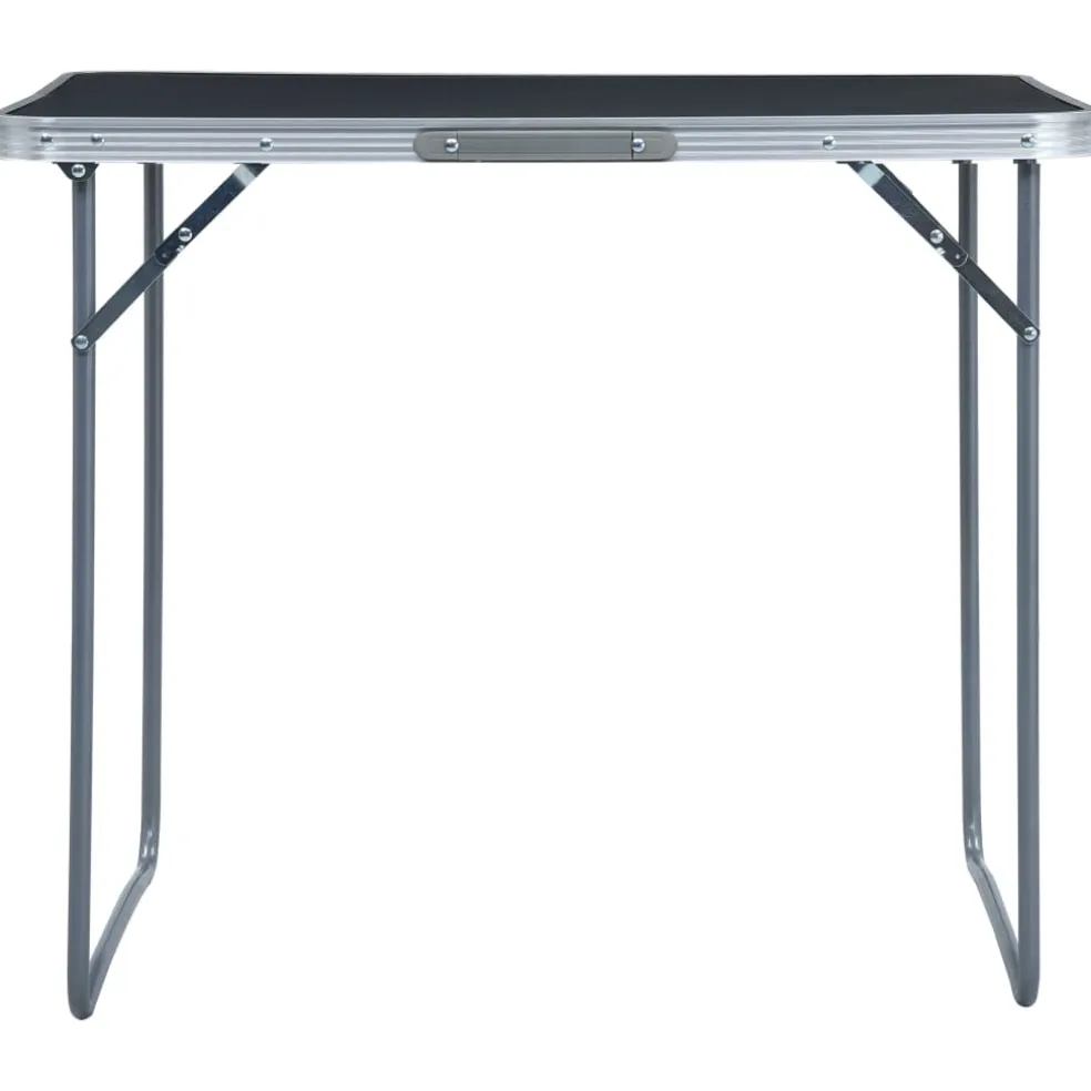 vidaXL Campingtafel inklapbaar met metalen frame 80x60 cm grijs