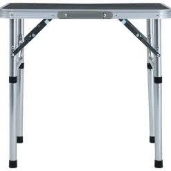 vidaXL Campingtafel inklapbaar 60x45 cm aluminium grijs