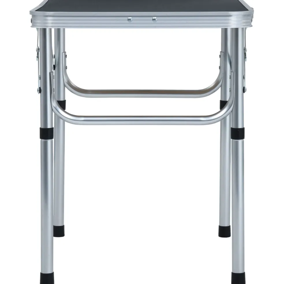 vidaXL Campingtafel inklapbaar 60x45 cm aluminium grijs