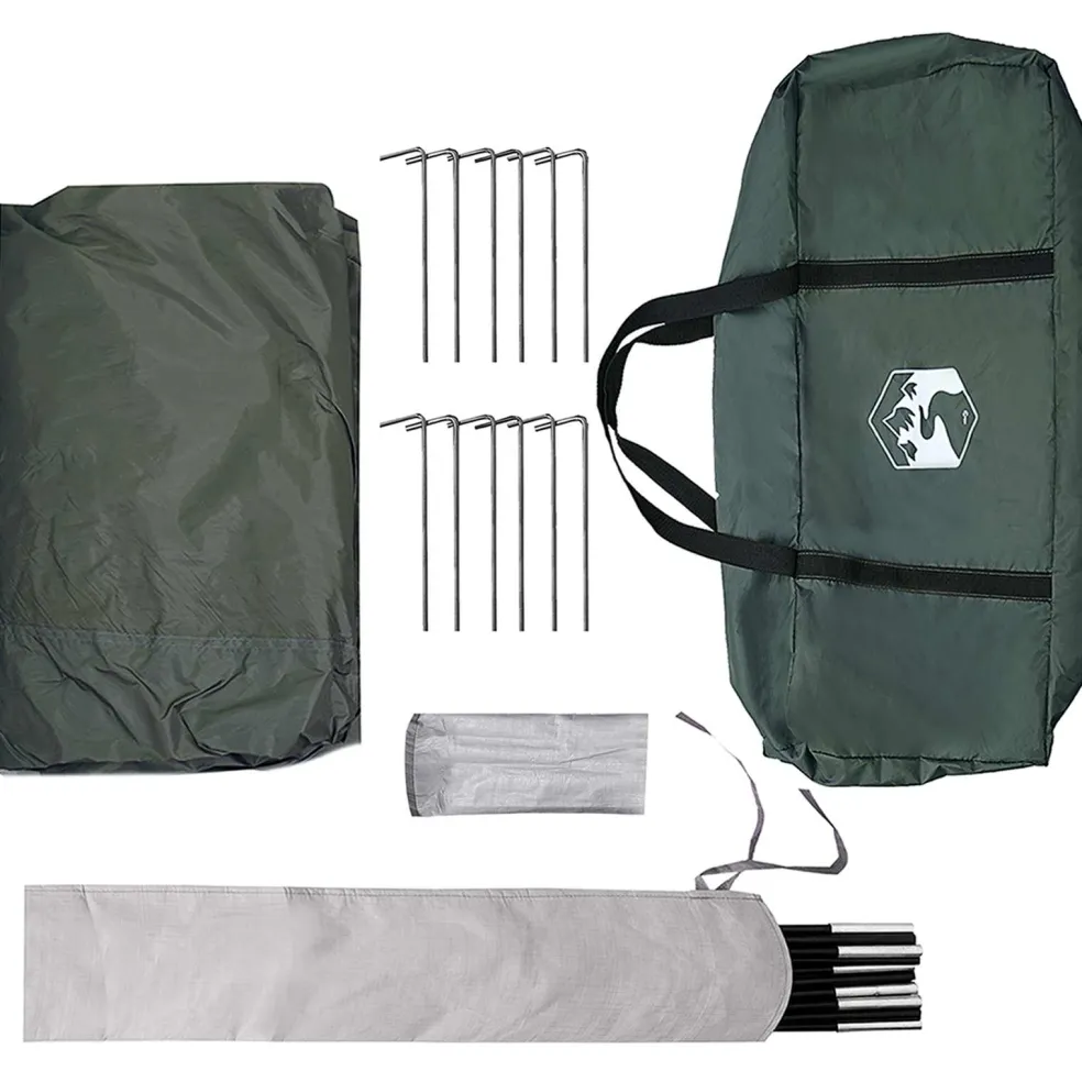 vidaXL Camping Tarp Waterbestendig Legergroen 550 x 400 x 230 cm