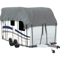 vidaXL Caravan dakbedekking 500x300 cm vliesvlies grijs