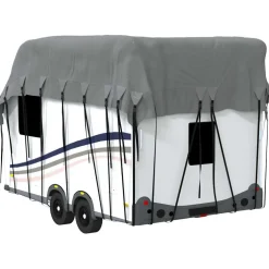 vidaXL Caravan dakbedekking 500x300 cm vliesvlies grijs