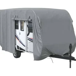 vidaXL Caravanhoes 460x250x220 cm vliesvlies grijs