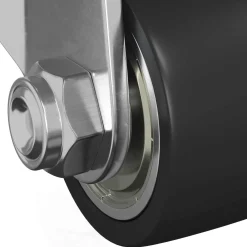 vidaXL Caster 2 st Zilver 44,1 x 44,1 x 1,95 mm Nylon
